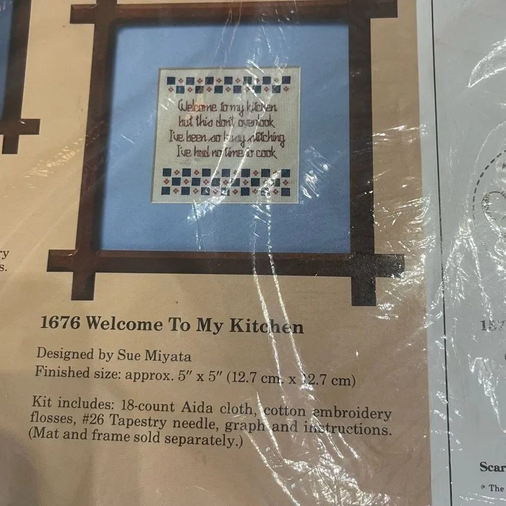 Vintage 1987 Creative Circle Corner of the World Cross Stitch Kit 1683 Sealed